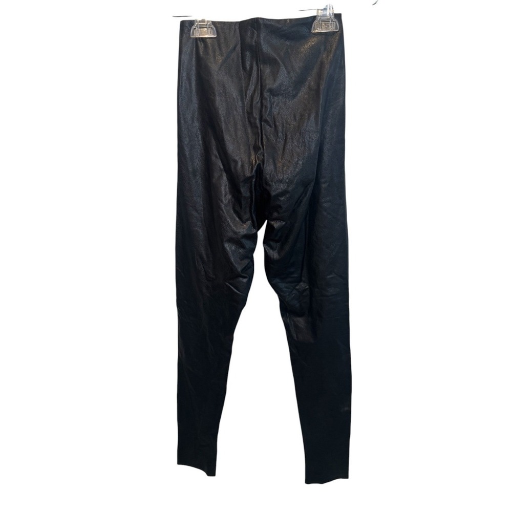 Commando Womens Black Faux Leather High Rise Leggings Small NEW